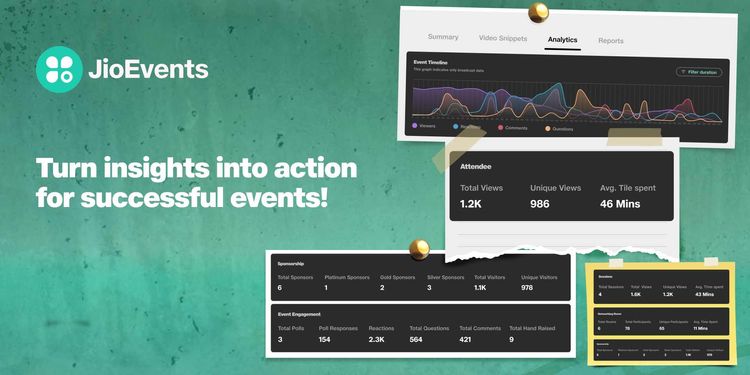 Dive into detailed metrics and insights with JioEvents.